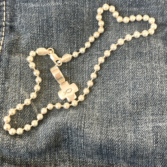 Silpada Sterling Silver Chain 16” and Cross Pendant - Picture 1 of 6